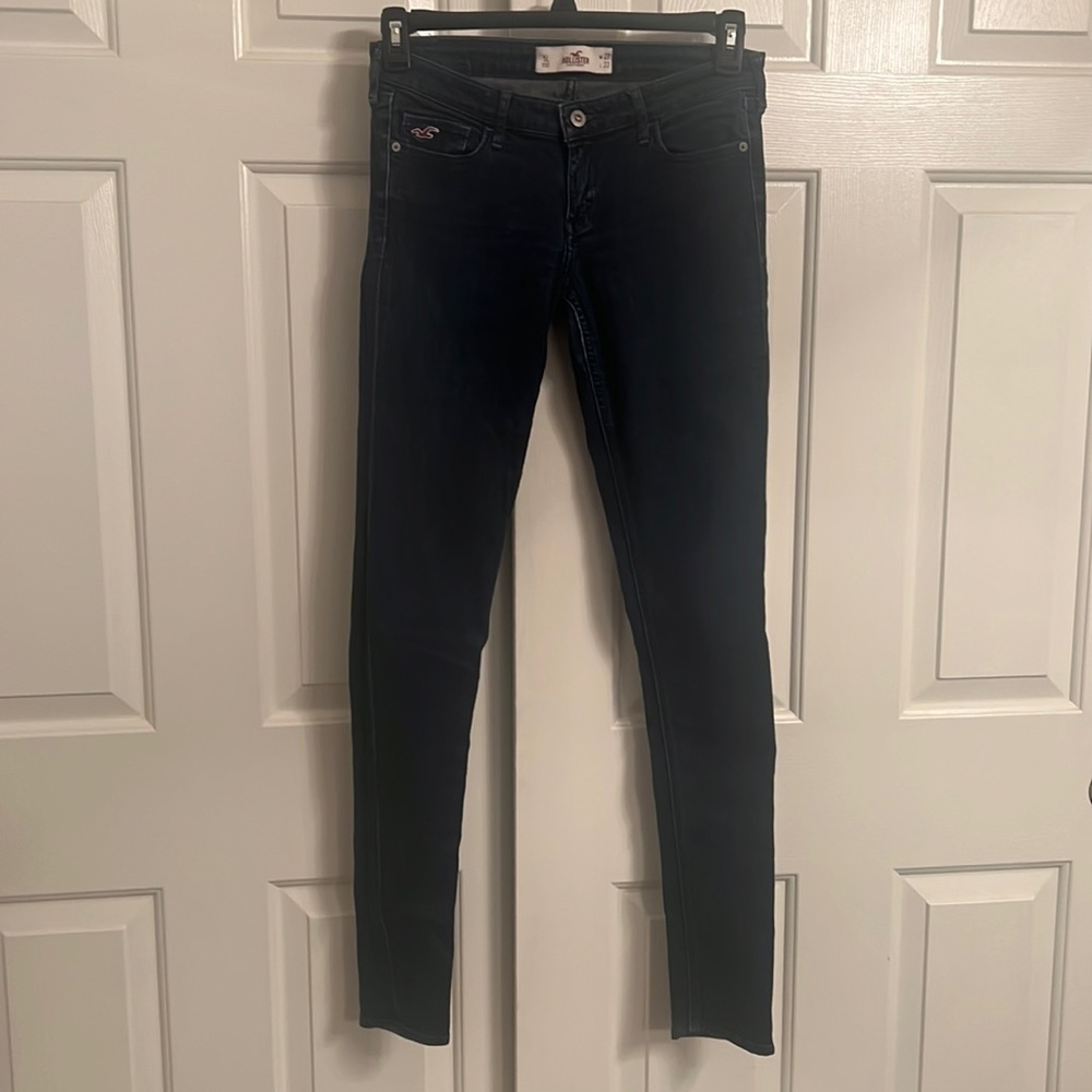 U11- 2 Size 5 Denim Jeans: Hollister Dark Wash Long Pants. Refuge Jeans